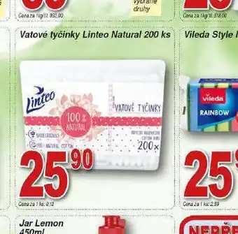 Lidl Vatové tyčinky linteo natural nabídka