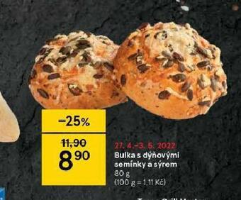Tesco Bulka s dýňovými semínky a sýrem nabídka