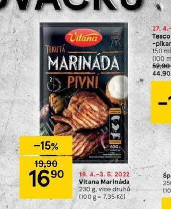 Tesco Vitana marináda nabídka