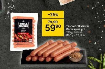 Tesco Tesco grill master párečky na gril nabídka