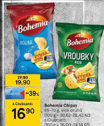 Tesco Bohemia chipsy nabídka