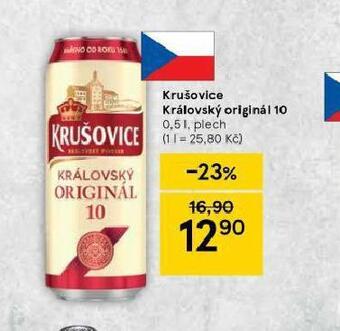 Tesco Krušovice královský originál 10 nabídka
