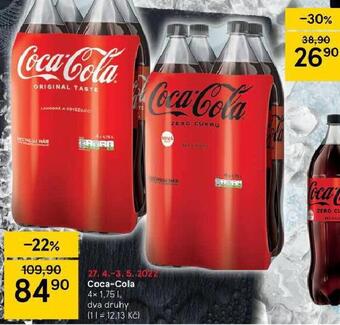 Tesco Coca cola 4pack nabídka