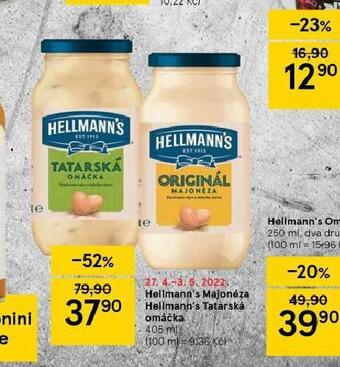 Tesco Hellmann´s tatarská omáčka, majonéza nabídka