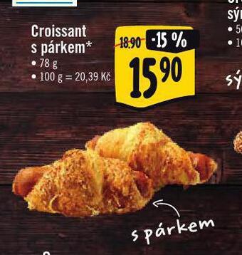 Jip Croissant s párkem nabídka