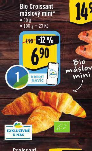 Jip Bio croissant máslový mini nabídka