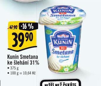 Jip Kunín smetana ke šlehání 31% nabídka