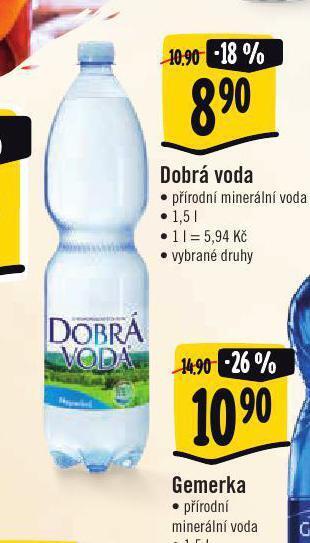 Jip Dobrá voda přírodní nabídka