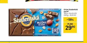 Tesco Orion studentská pečeť nabídka