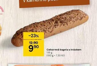 Tesco Celozrnná bageta s kváskem nabídka