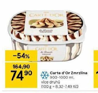 Tesco Zmrzlina carte d´or nabídka
