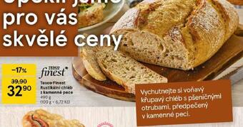 Tesco Rustikální chléb z kamenné pece nabídka