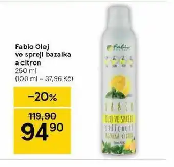 Tesco Fabio olej ve spreji bazalka a citron nabídka
