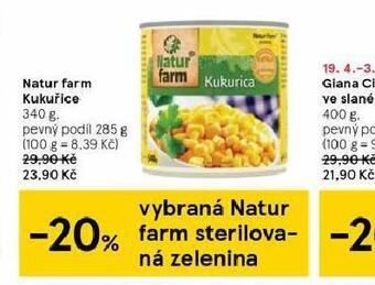 Tesco Natur farm kukuřice nabídka