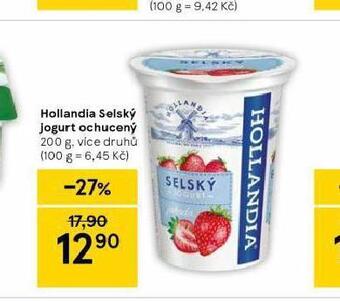Tesco Hollandia selský jogurt ochucený nabídka