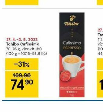 Tesco Tchibo cafissimo nabídka