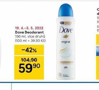 Tesco Dove deodorant nabídka