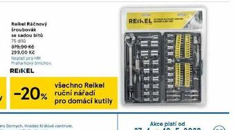 Tesco Reikel ráčnový šroubovák se sadou bitů nabídka