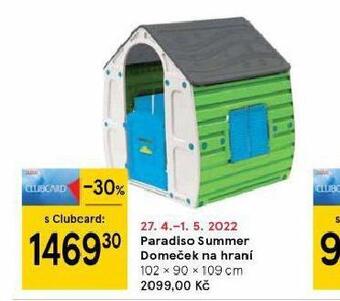 Tesco Paradiso summer domeček na hraní nabídka