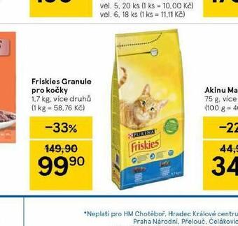 Tesco Friskies granule pro kočky nabídka
