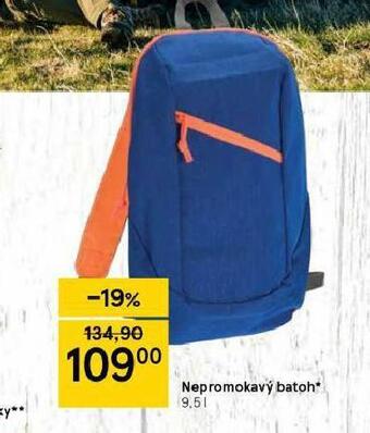 Tesco Nepromokavý batoh nabídka
