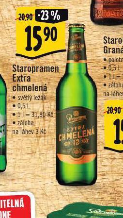 Albert Pivo staropramen extra chmelená nabídka