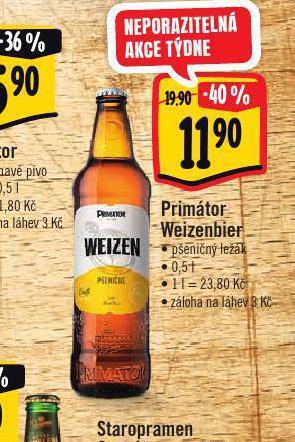 Albert Pivo primátor weizenbier nabídka