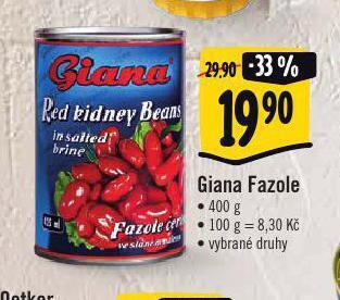 Albert Giana fazole nabídka