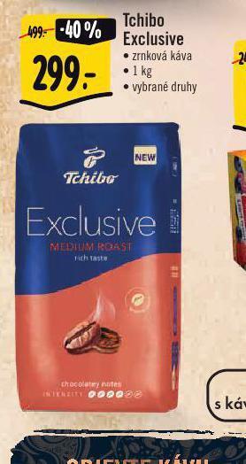 Albert Tchibo exclusive zrnková káva nabídka
