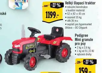 Velký šlapací traktor