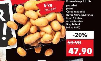 Kaufland Brambory žluté pozdní nabídka