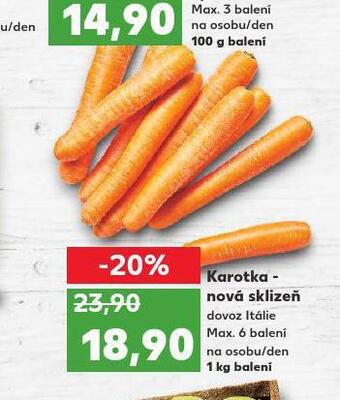 Kaufland Karotka - nová sklizeň nabídka