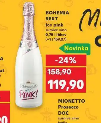 Kaufland Bohemia sekt ice pink nabídka