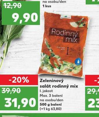 Kaufland Zeleninový salát rodinný mix nabídka