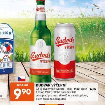 Terno Pivo budvar výčepní nabídka
