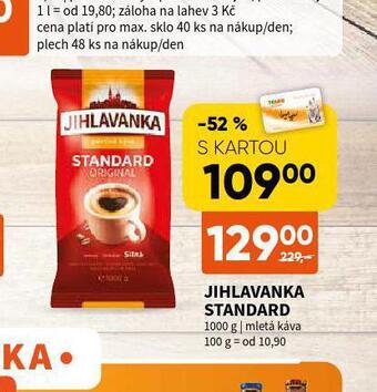 Terno Jihlavabka standard mletá káva nabídka