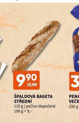 Terno Špaldová bageta střední nabídka