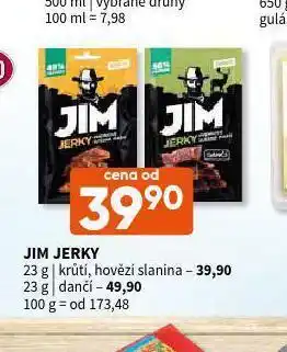 Terno Jim jerky krůtí, hovězí slanina nabídka