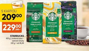 Terno Starbucks zrnková káva nabídka