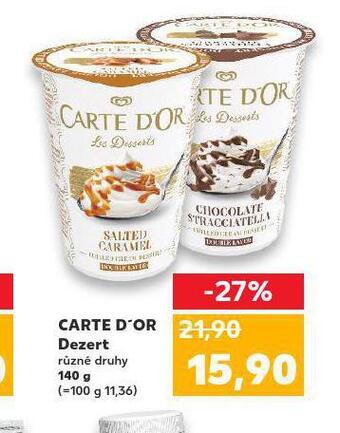 Kaufland Carte d´or dezert nabídka
