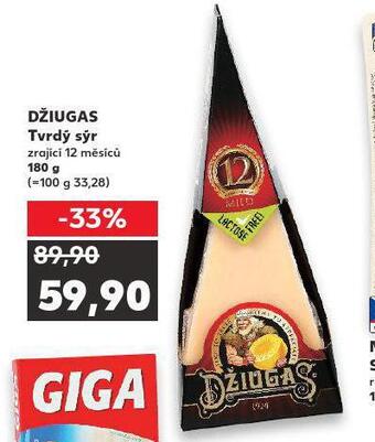 Kaufland Džiugas tvrdý sýr nabídka