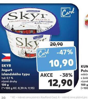 Kaufland Skyr jogurt islandského typu nabídka