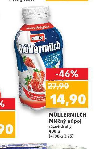Kaufland Müllermilch mléčný nápoj nabídka
