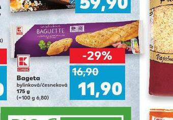 Kaufland Bageta bylinková / česneková nabídka