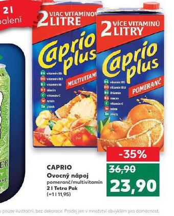 Kaufland Caprio ovocný nápoj nabídka