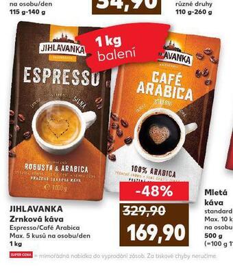 Kaufland Jihlavanka zrnková káva nabídka