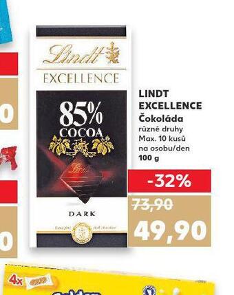 Kaufland Lindt excellence čokoláda nabídka