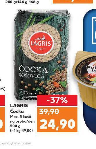 Kaufland Lagris čočka nabídka
