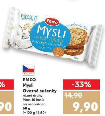Kaufland Emco mysli ovesné sušenky nabídka