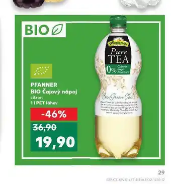 Kaufland Pfanner bio čajový nápoj nabídka